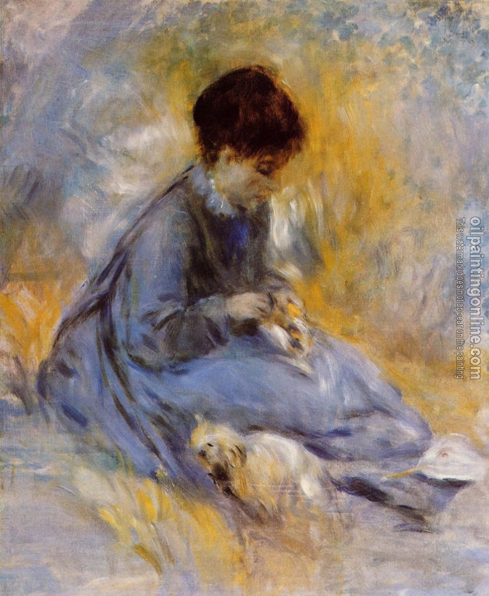 Renoir, Pierre Auguste - Young Woman with a Dog